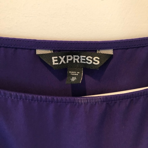 Express Purple Sleeveless Shirt Sz XS - Picture 2 of 5